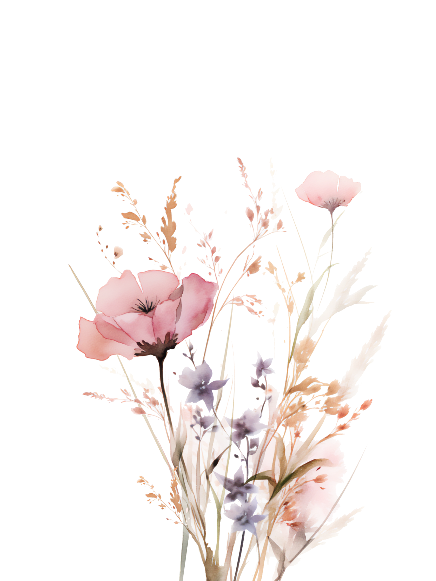 Watercolor Flower Combination Set