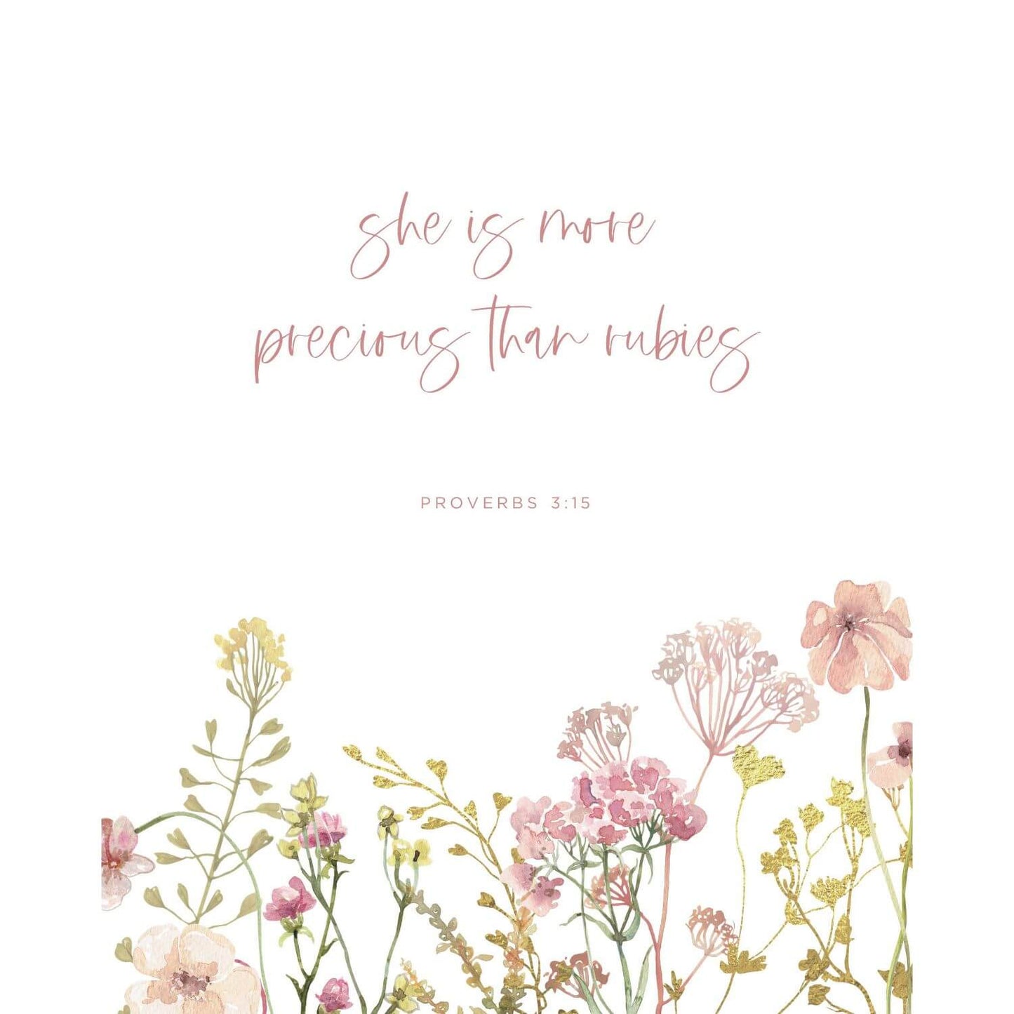 Christian nursery wall art with bible verse and flowers set of 3