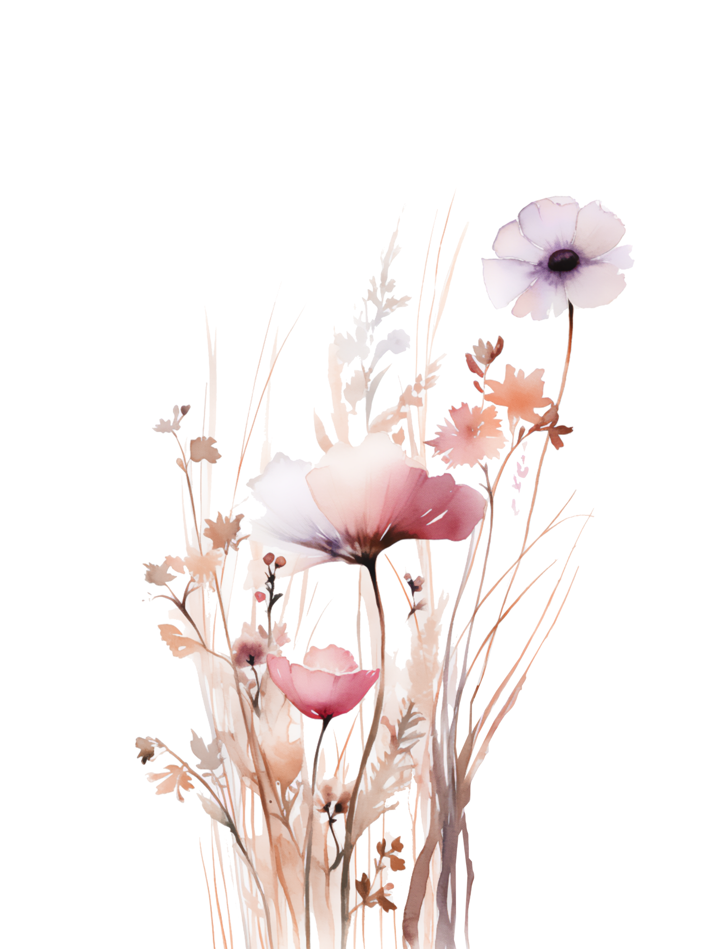 Watercolor Flower Combination Set