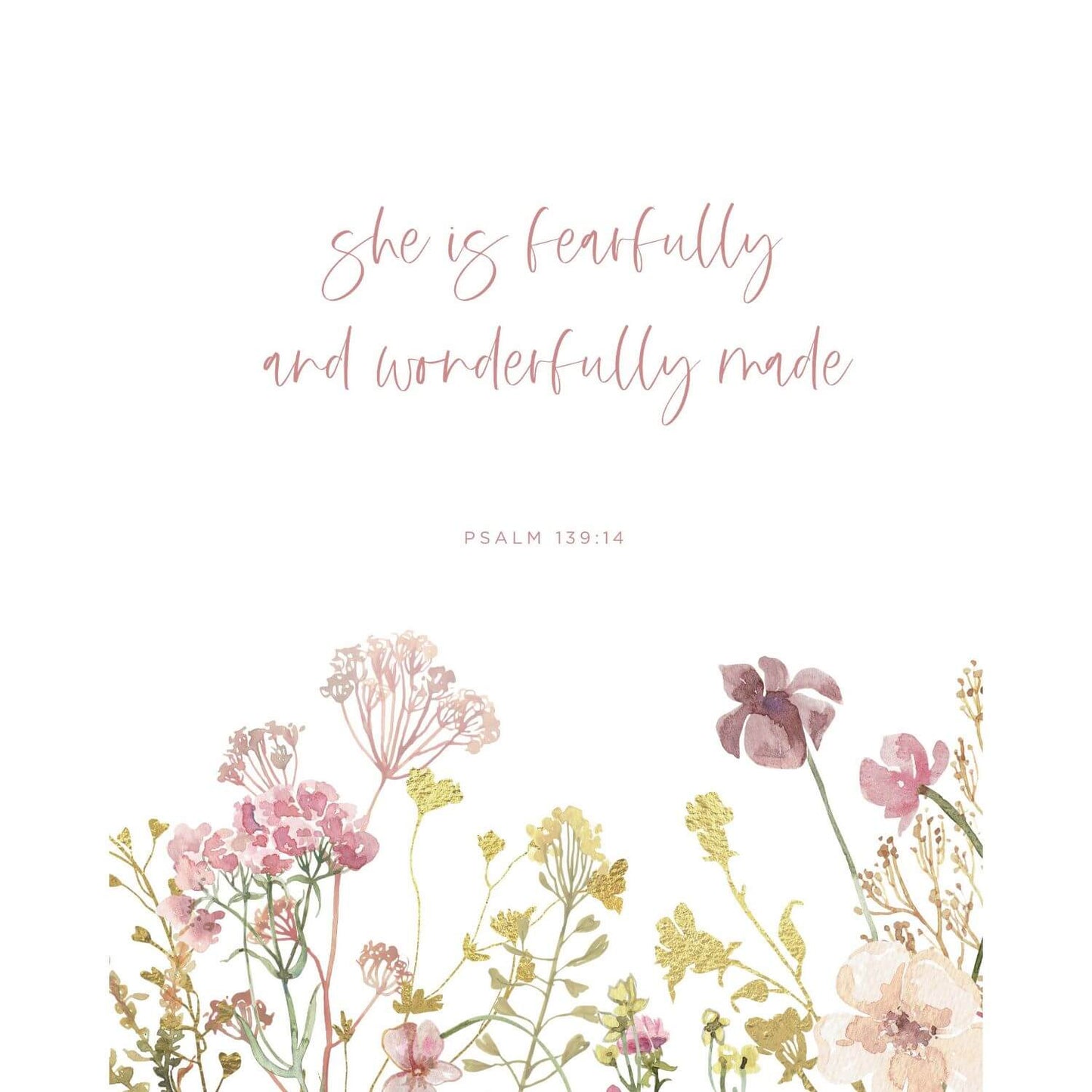 Christian nursery wall art with bible verse and flowers set of 3