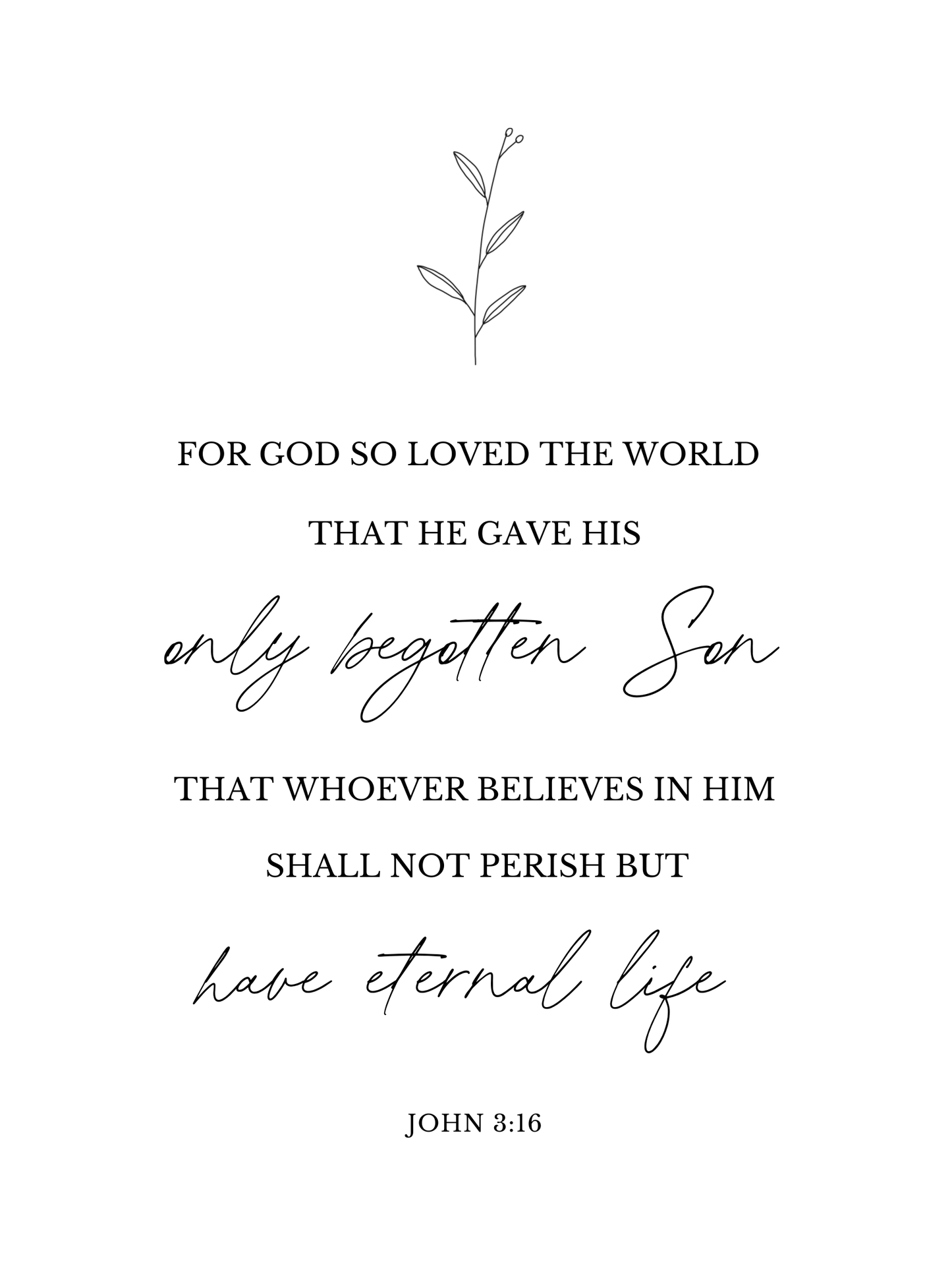 John 3:16 Minimalist