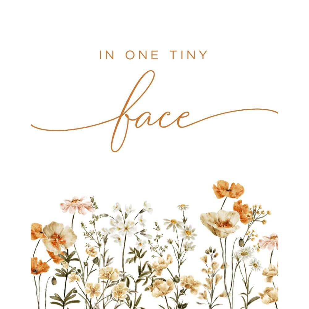 All of God's Grace in One Tiny Face Christian Wall Art Set of 2 with wildflowers