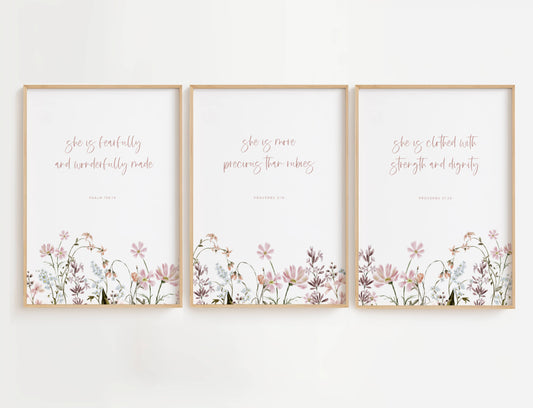 Nursery Proverbs and Psalms Wall Art