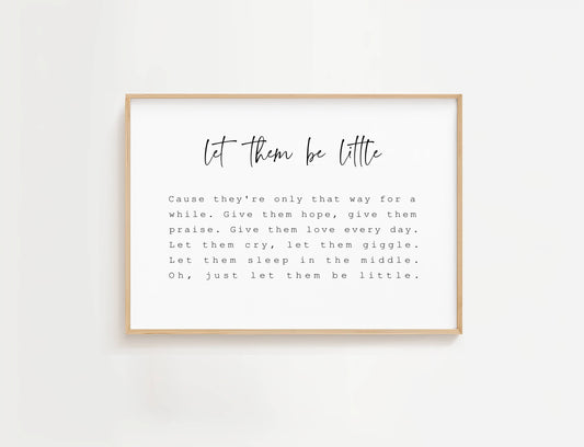 Let Them Be Little