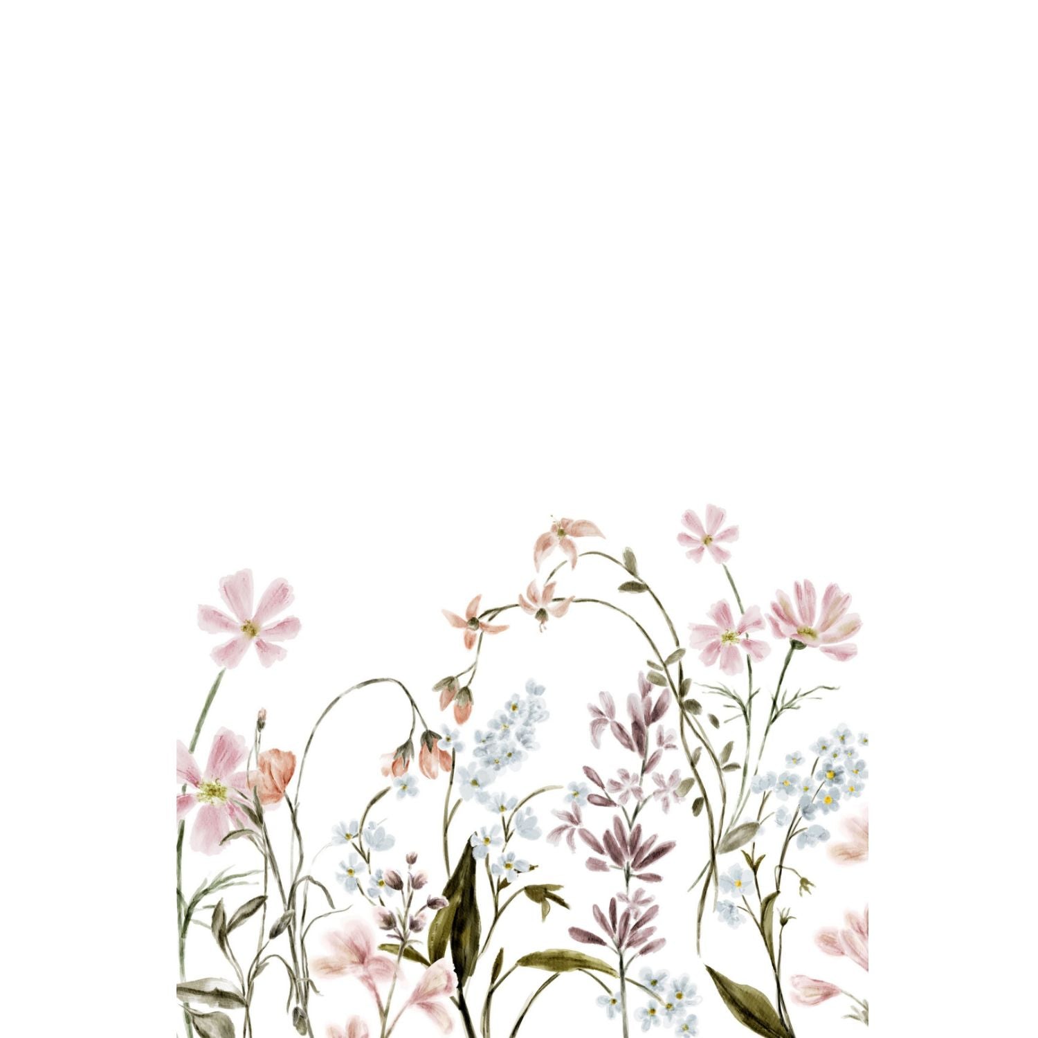 wildflower girl nursery wall art print set