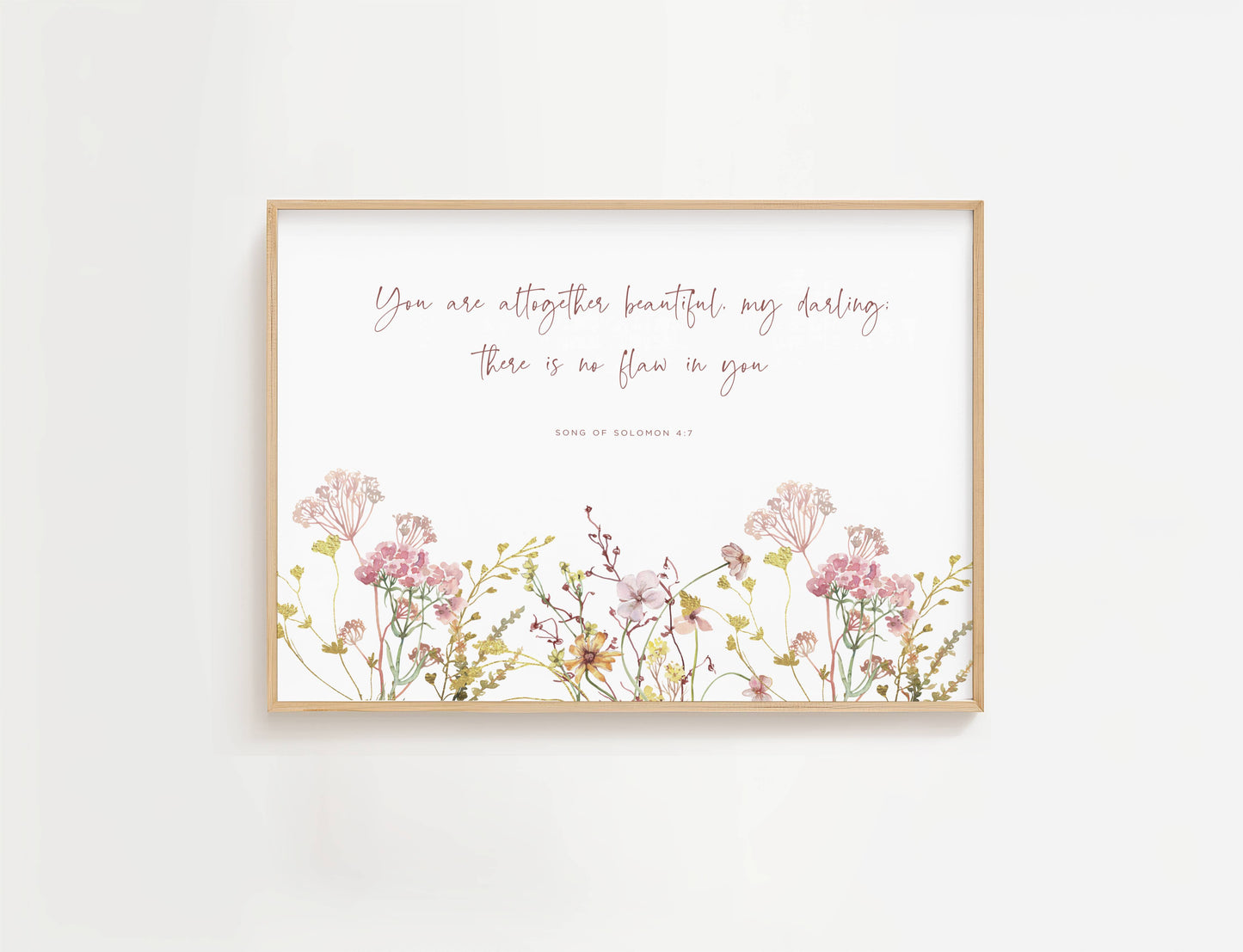 Bible Verse Nursery Sign Song of Solomon 4:7