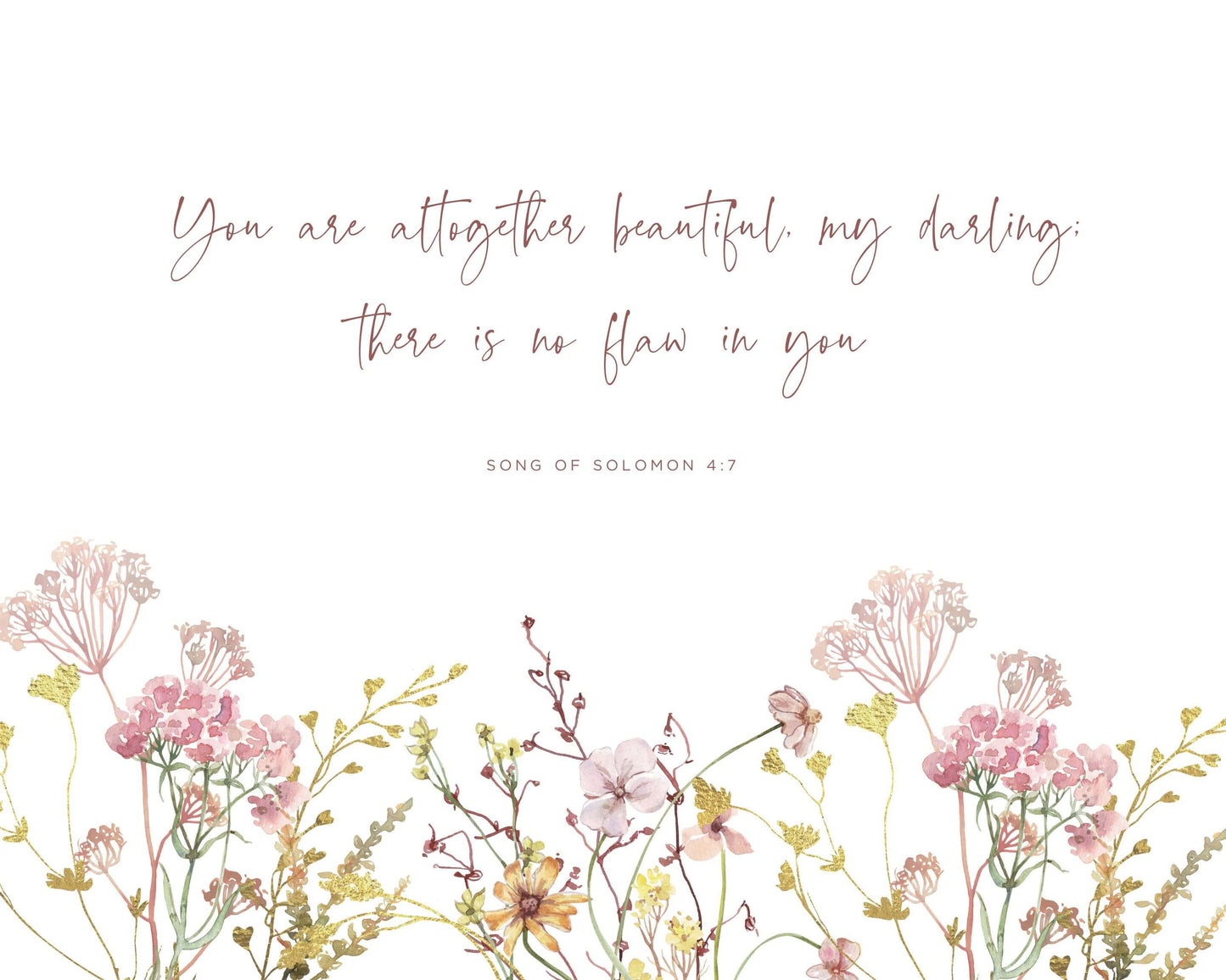 Bible Verse Nursery Sign Song of Solomon 4:7