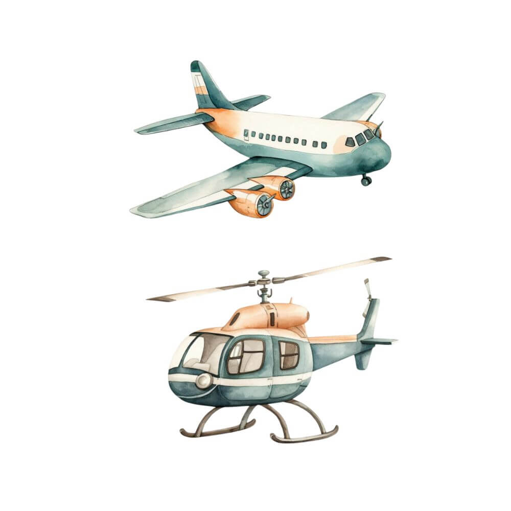 Boy Nursery Wall Art Airplane Print Nursery Decor Name Print Nursery Plane Nursery Helicopter Nursery Name Print Baby Shower Gift Idea