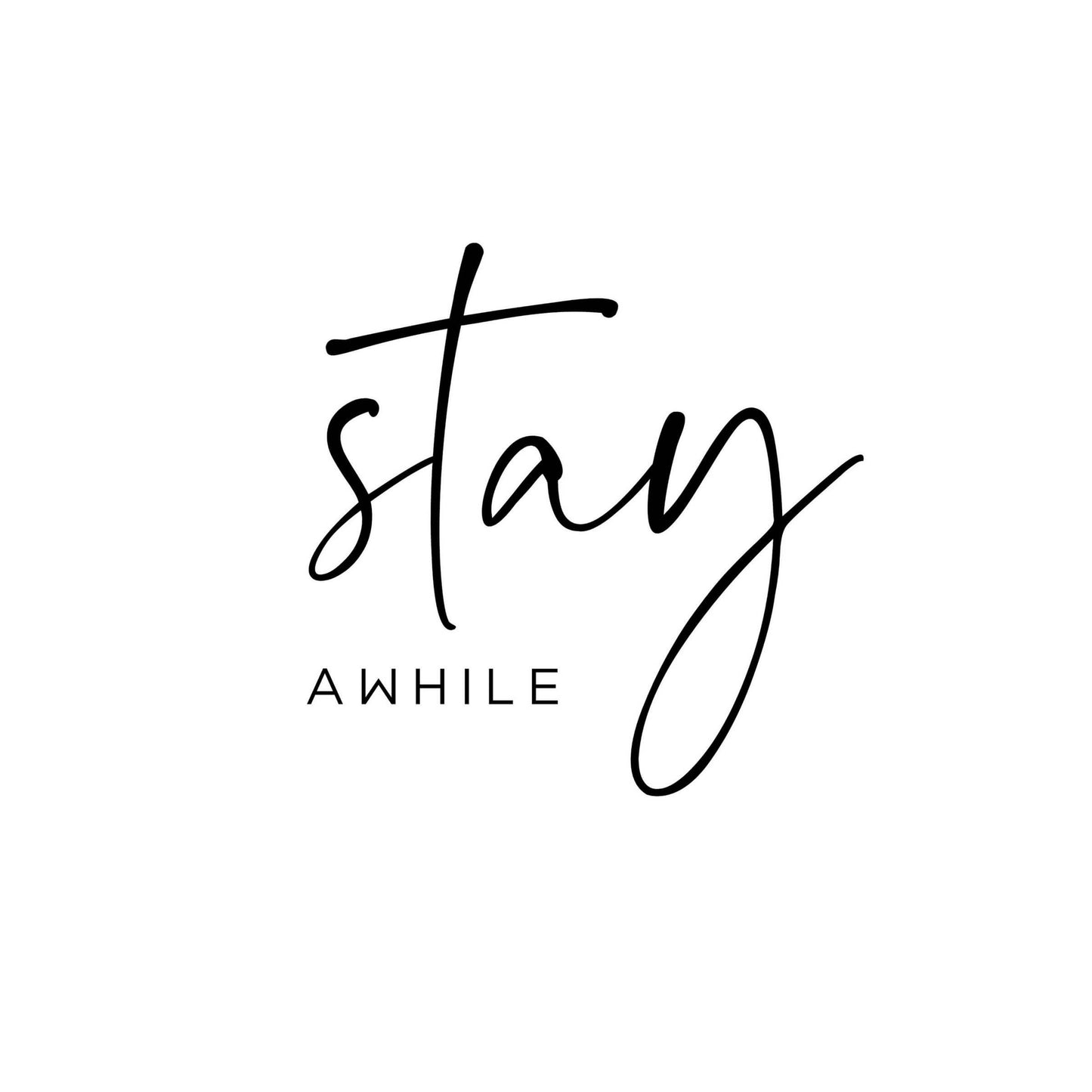 Get Cozy Stay Awhile bedroom wall art set of 2 prints
