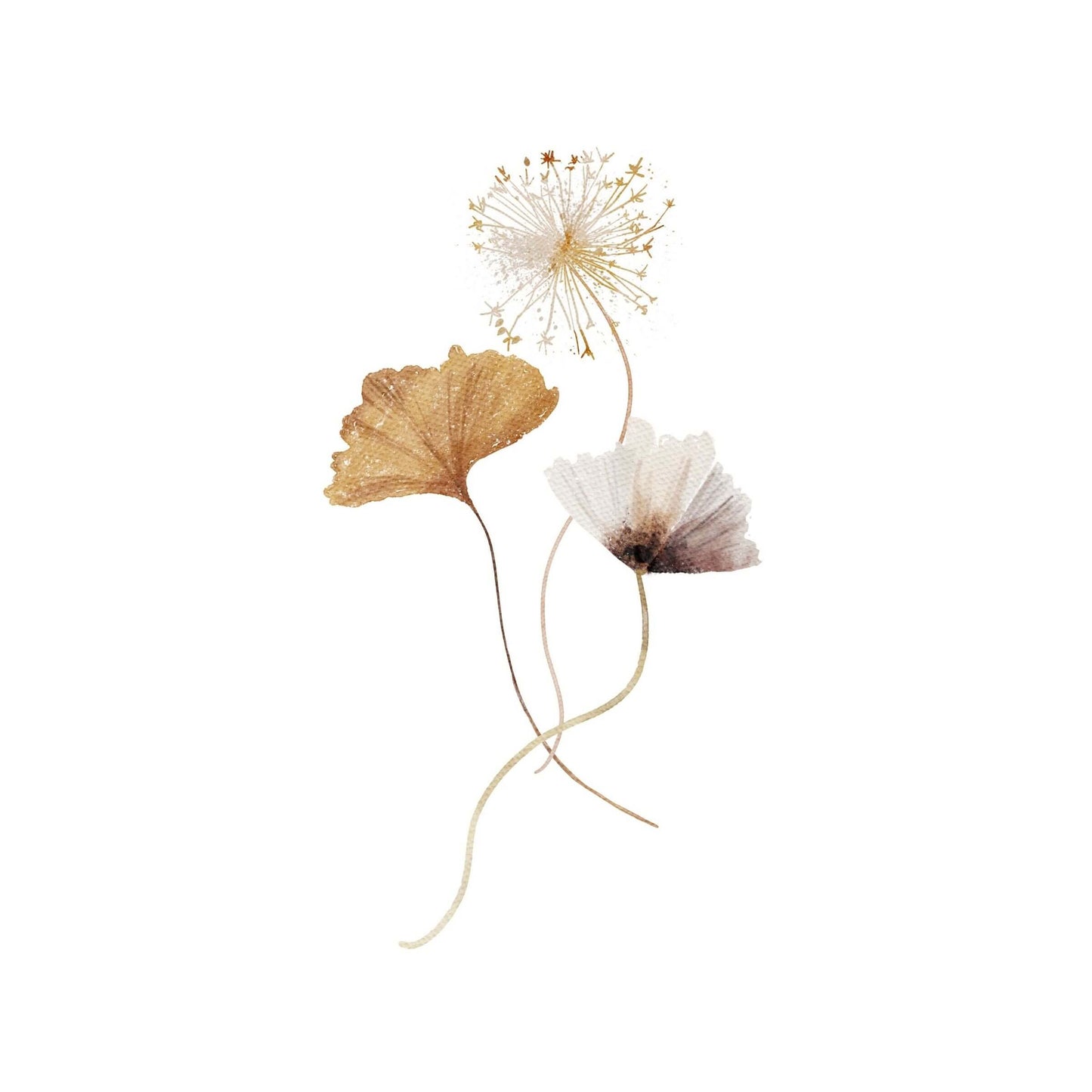 boho wildflower wall art set of 3