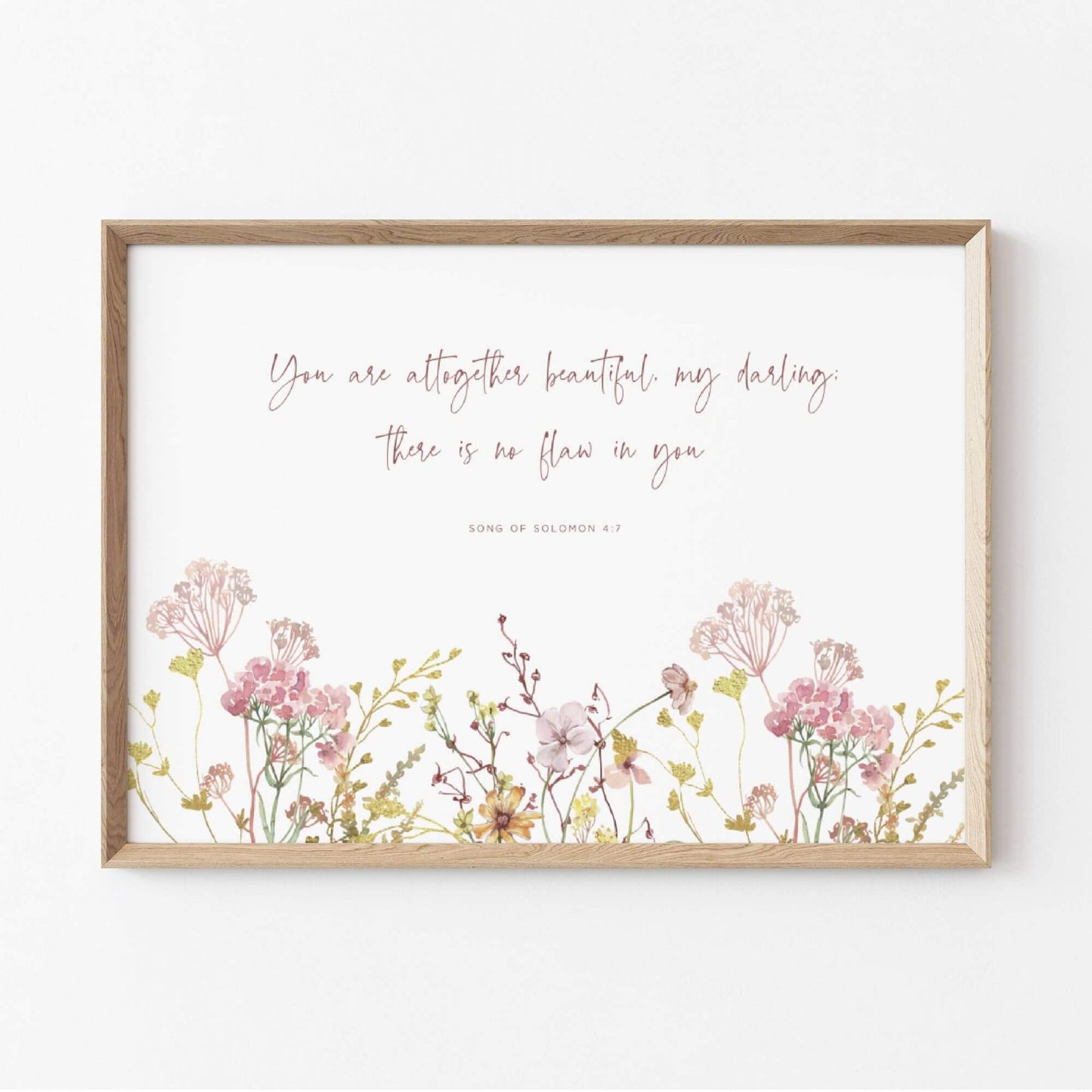 Bible Verse Nursery Sign Song of Solomon 4:7