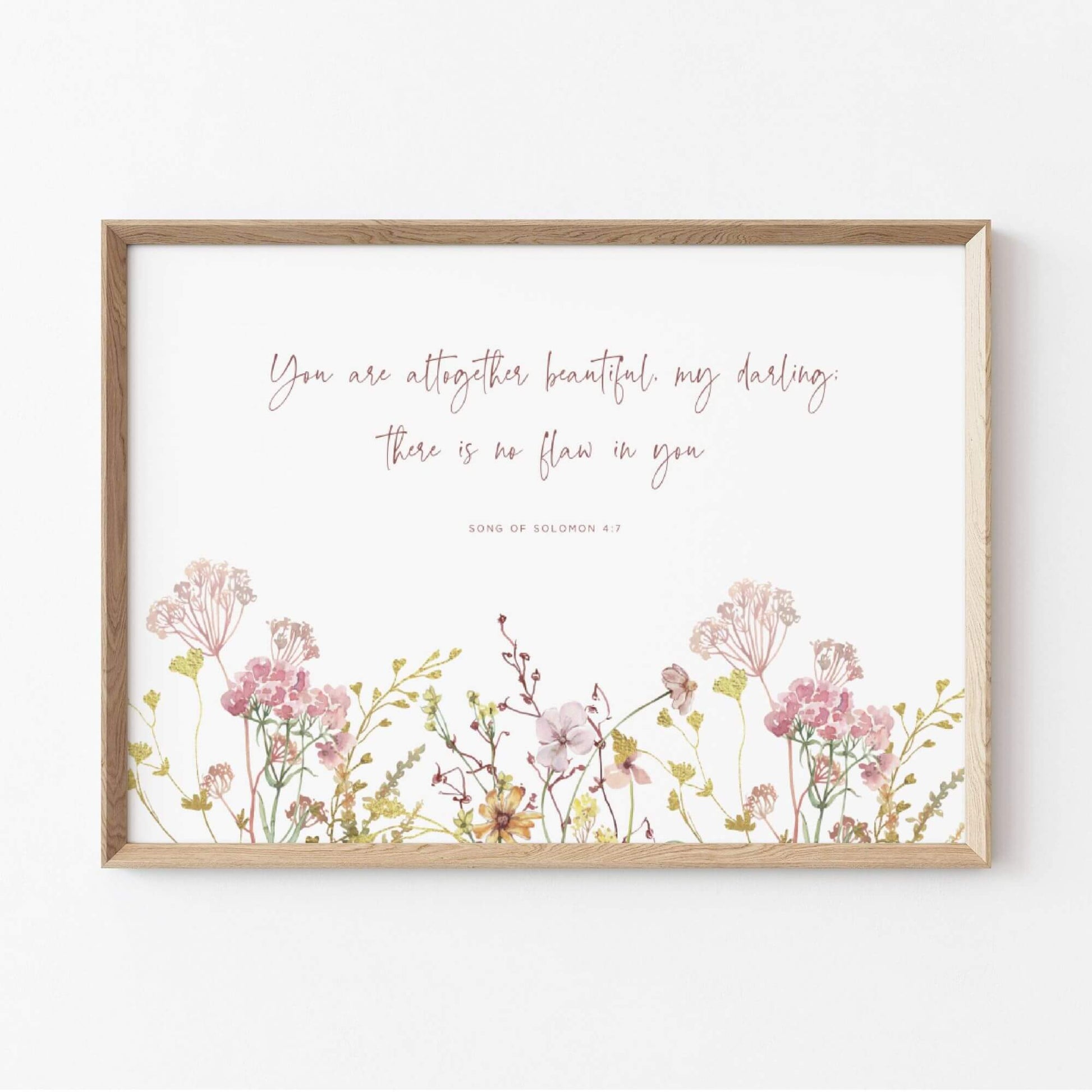 Bible Verse Nursery Sign Song of Solomon 4:7