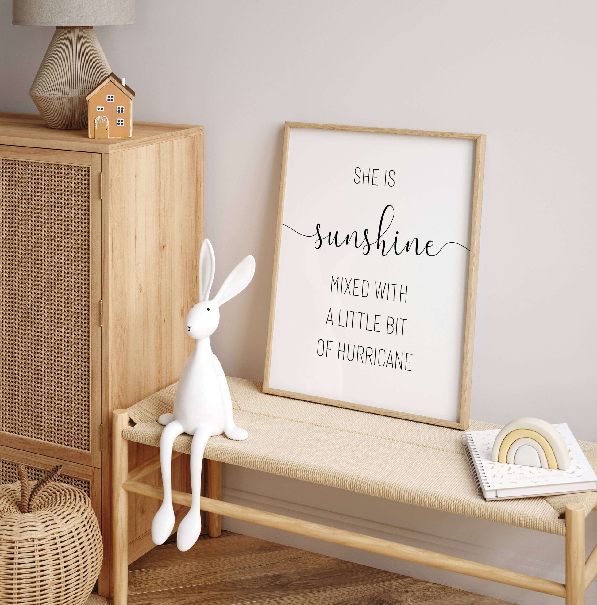 She is Sunshine mixed with a little bit of hurricane girl nursery wall art