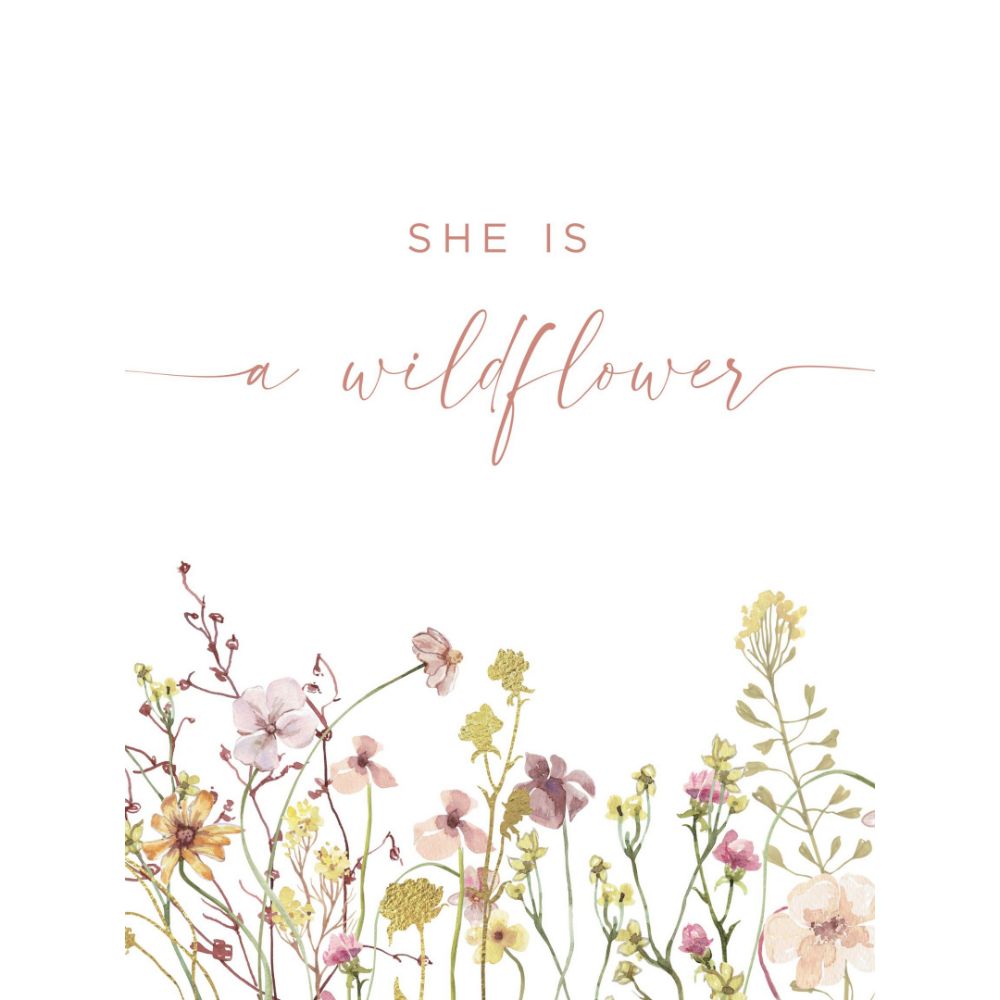 girl nursery wall art set of 2 with wildflowers