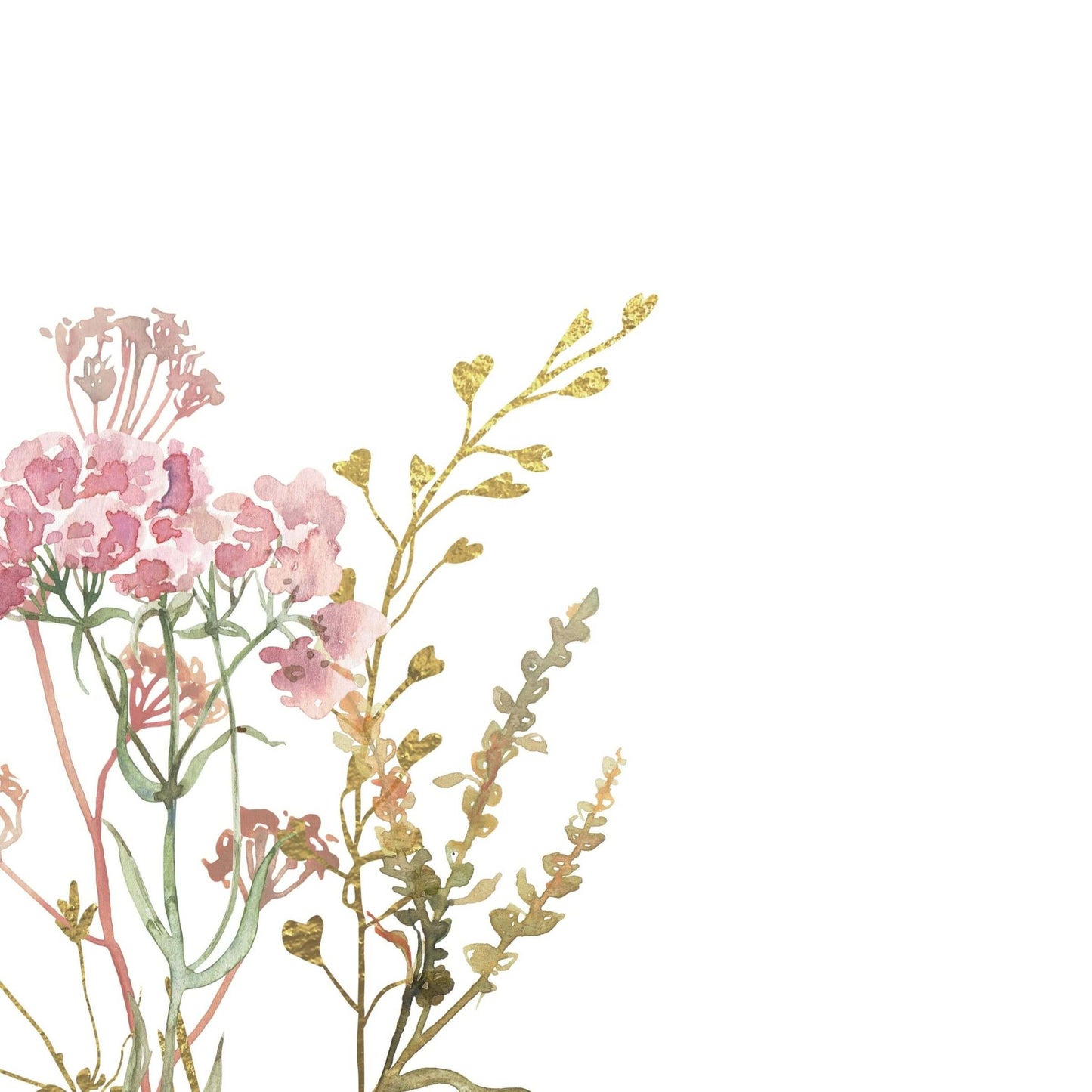 Girl nursery wall art with pink flowers set of 3