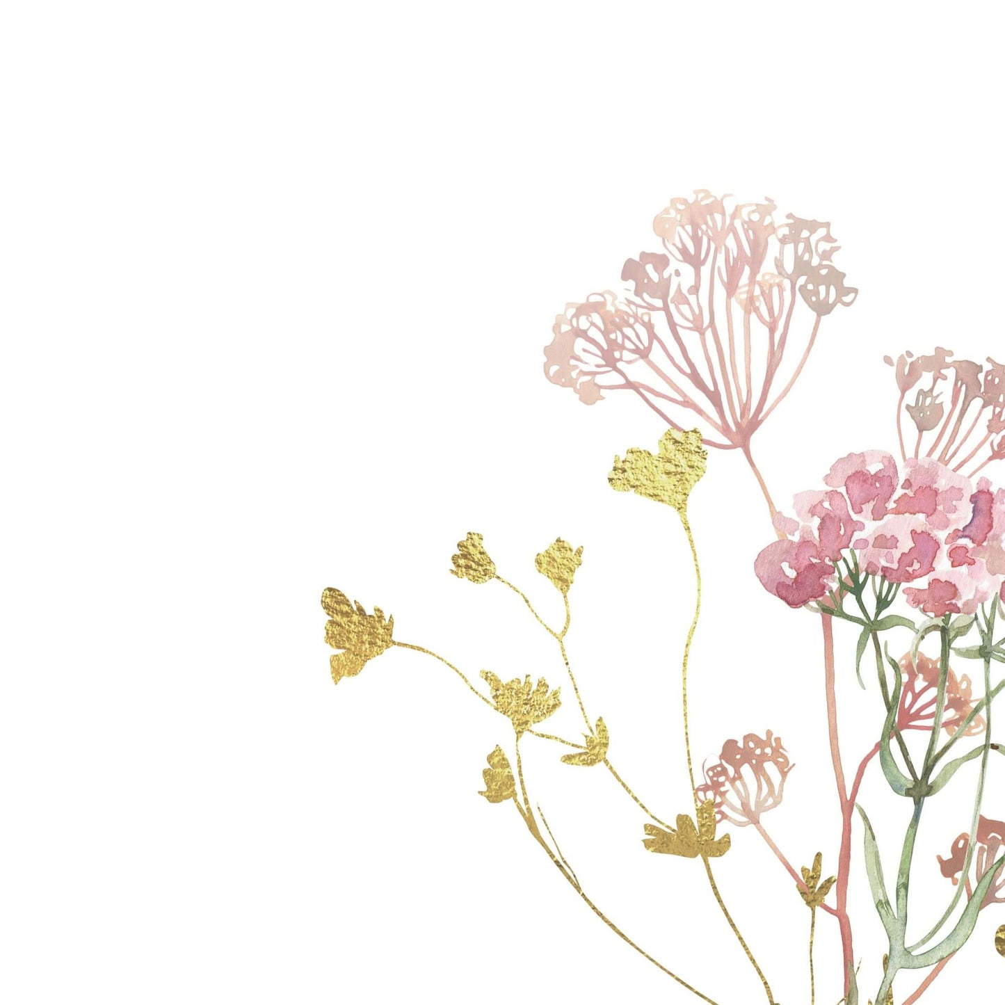 Girl nursery wall art with pink flowers set of 3