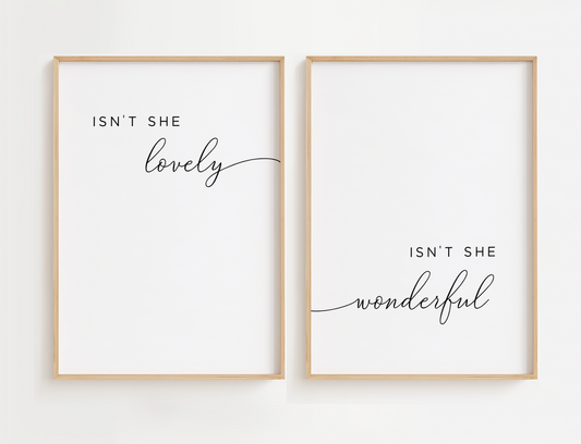 Isn't She Lovely Isn't She Wonderful