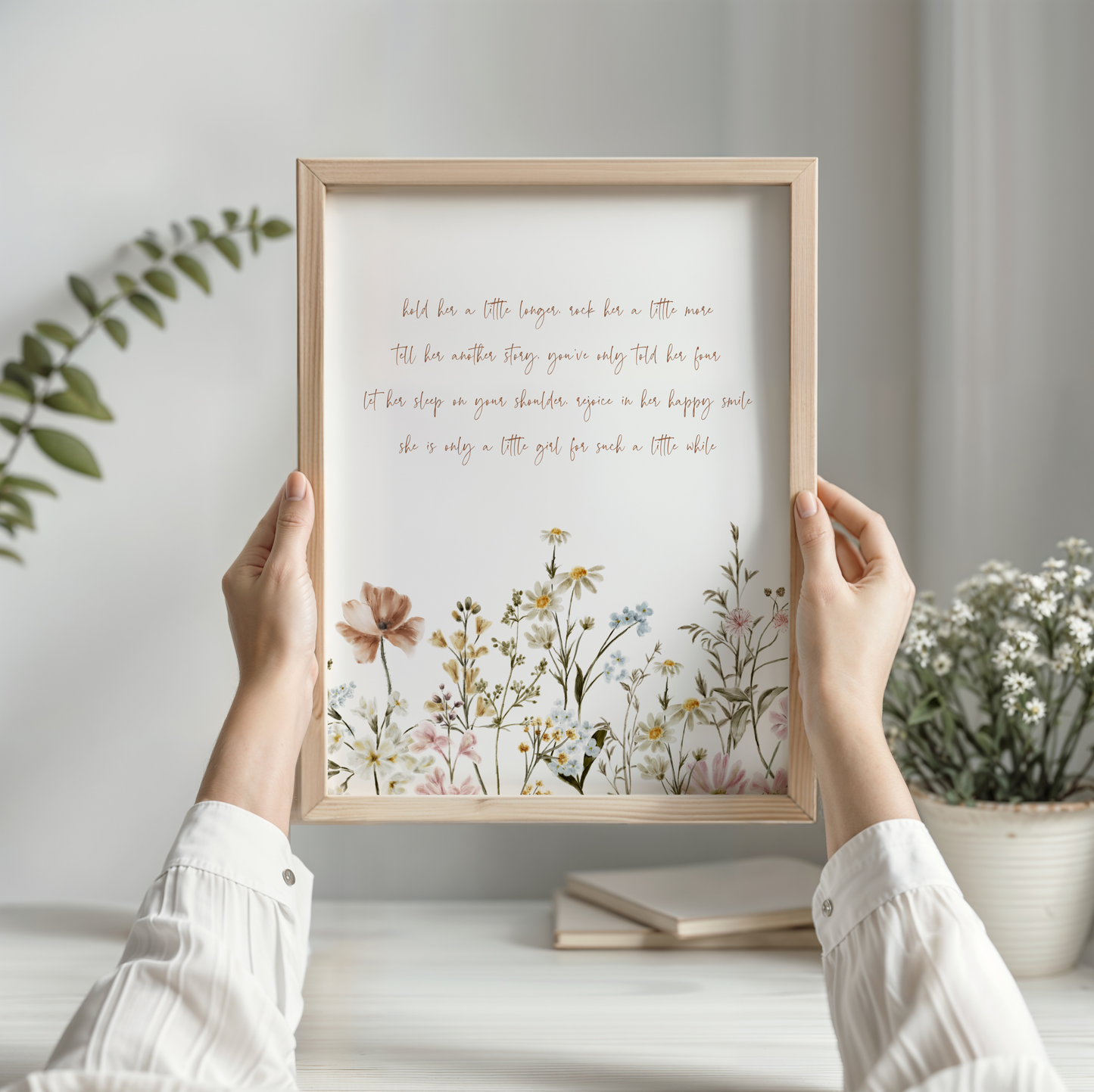 Hold Her a Little Longer with Neutral Flowers