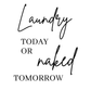 Laundry Today or Naked Tomorrow