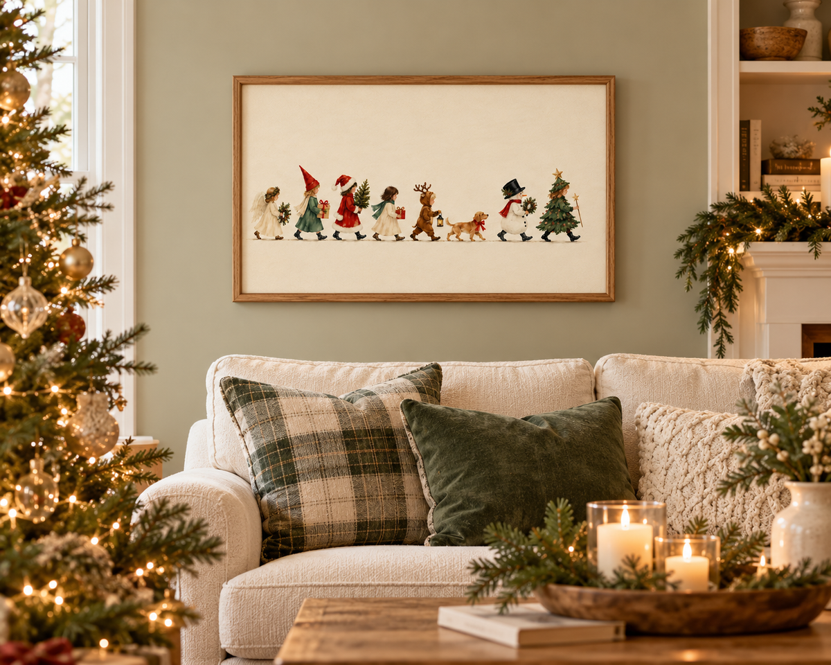 Vintage Christmas Wall Art – Holiday Parade