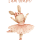 Pink Bunny Ballerinas with Affirmations Wall Art