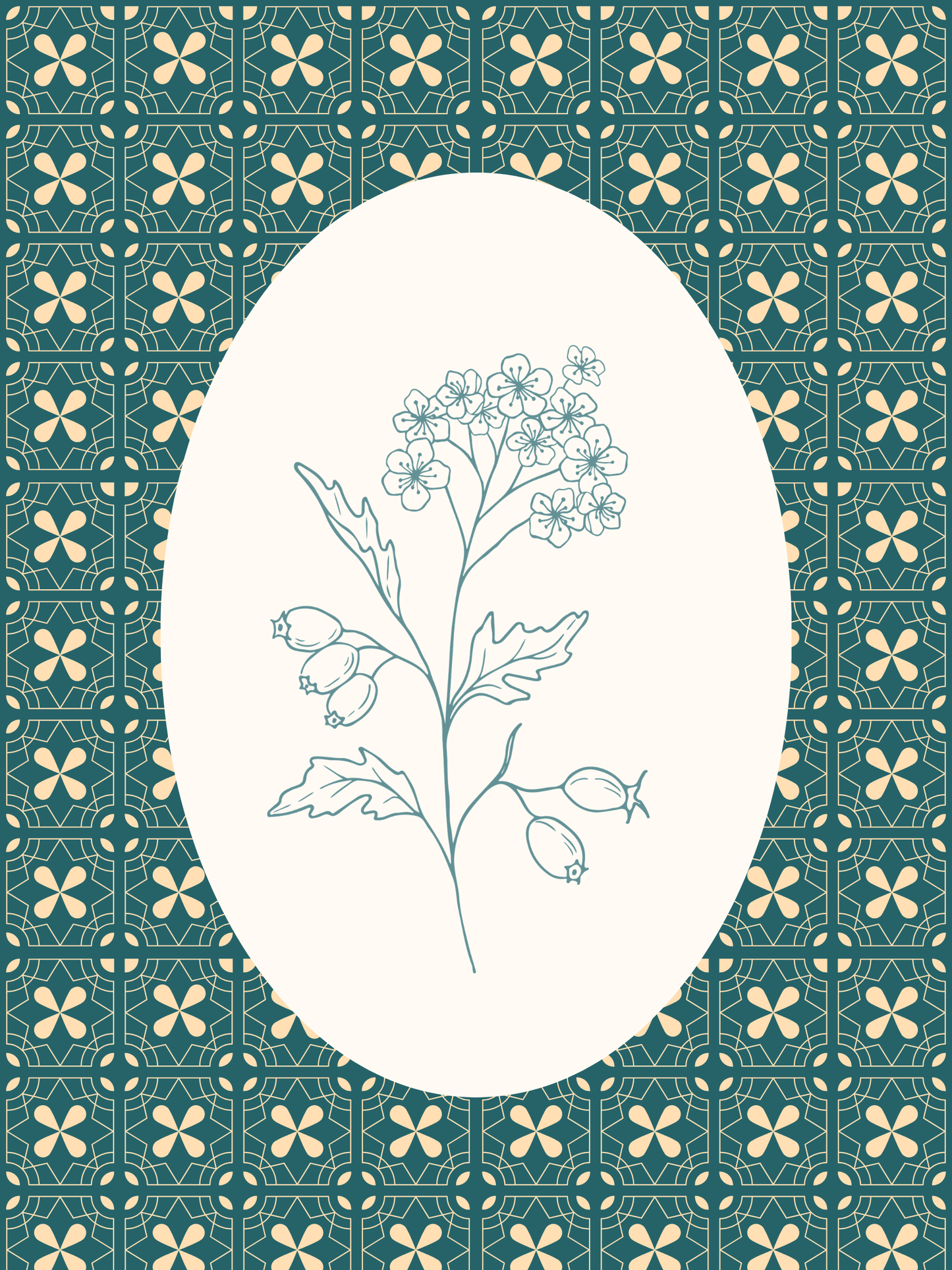 Vintage Floral Print Set of 3