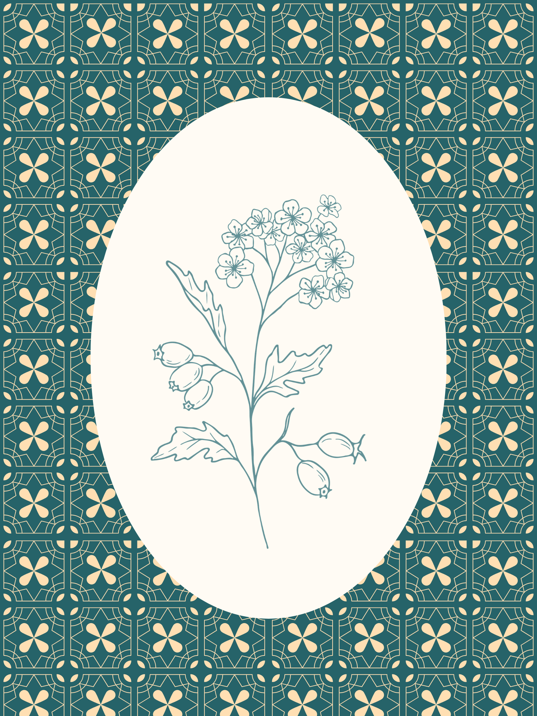 Vintage Floral Print Set of 3