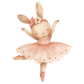 Pink Bunny Ballerinas Nursery Wall Art