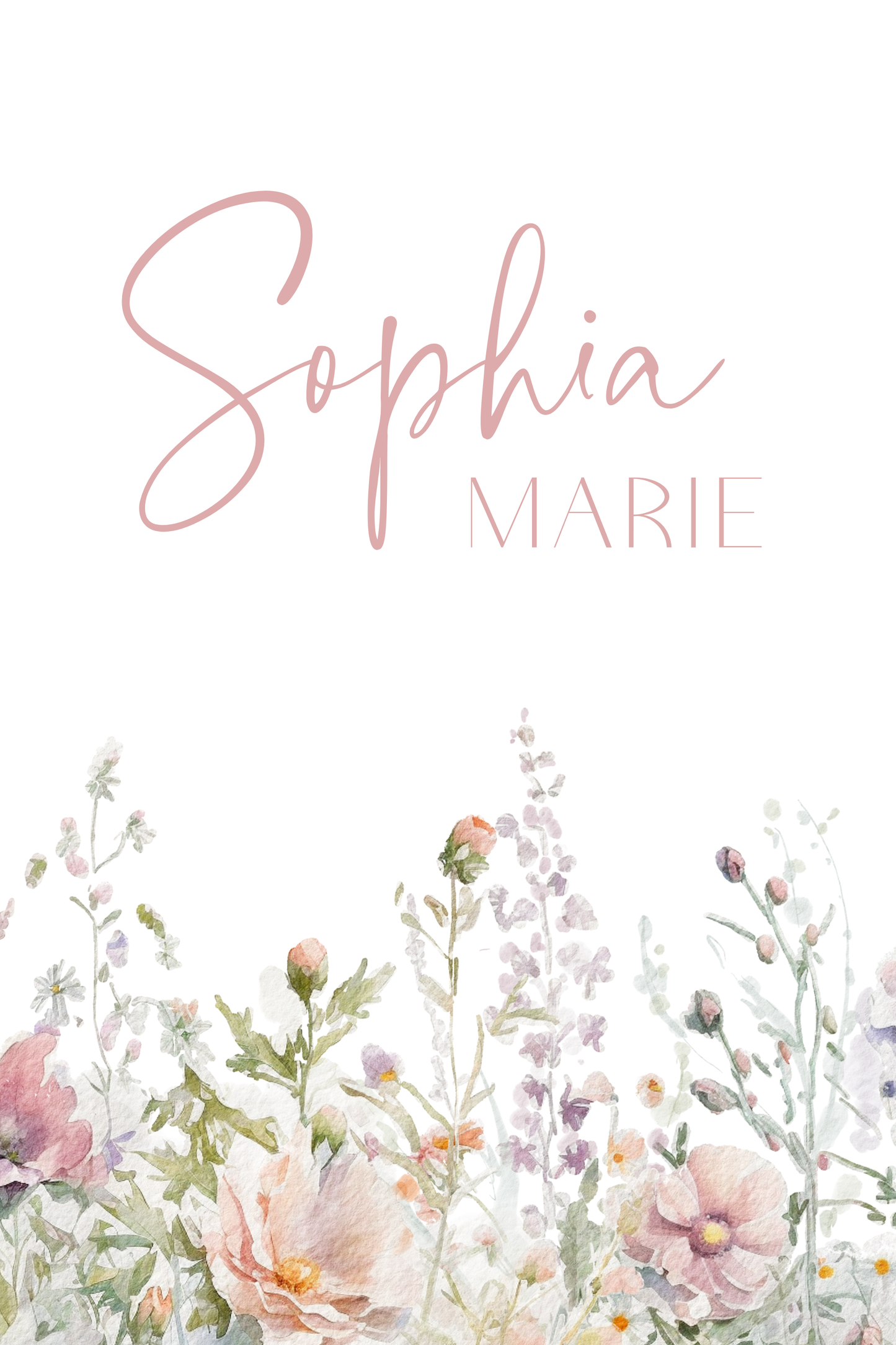  Pastel Flowers Wall Art. Featuring beautiful watercolor blooms in dreamy shades of blush pink, peach, lavender, and cream, 