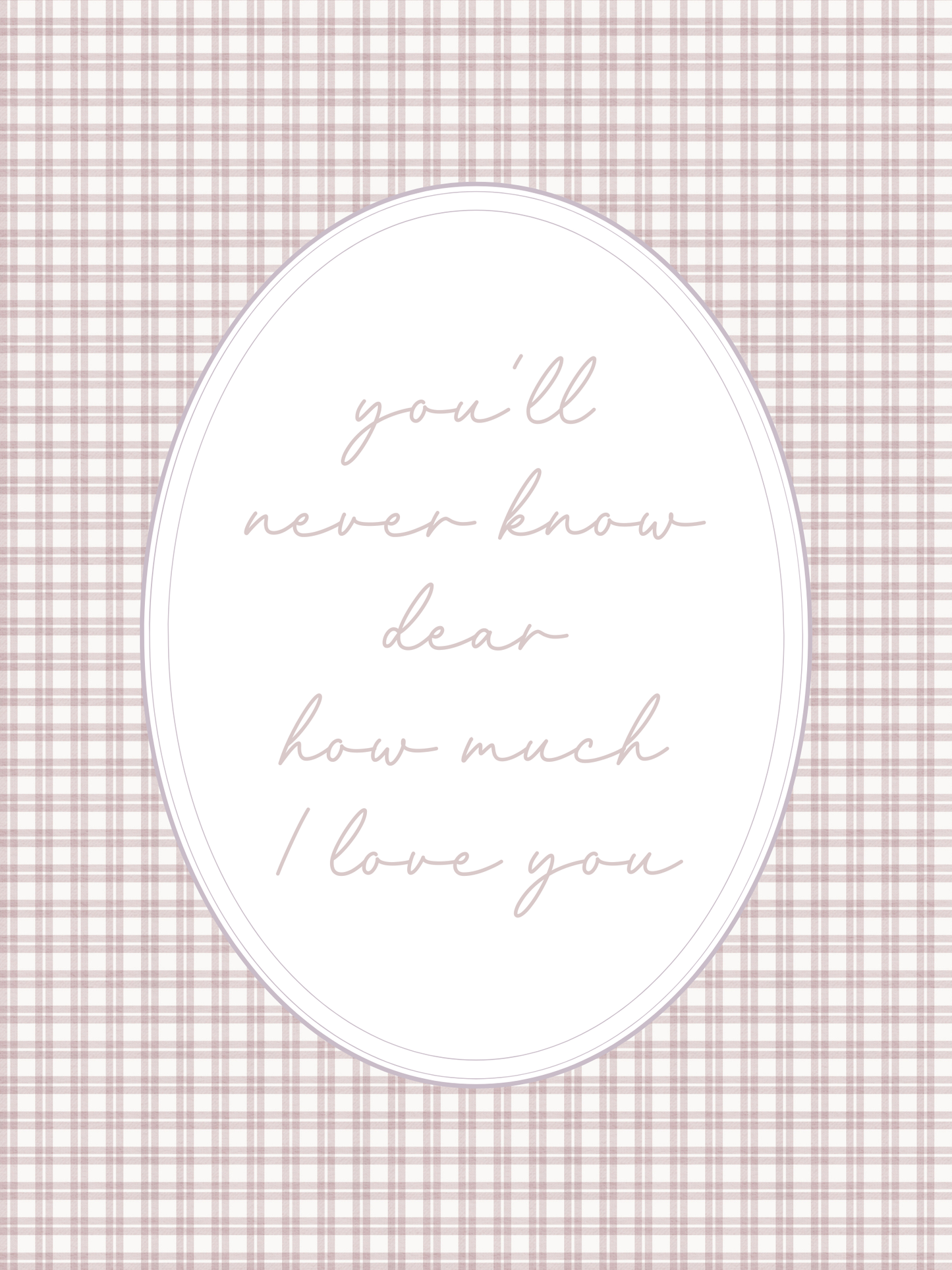 You'll Never Know Dear Set of 3 in Gingham