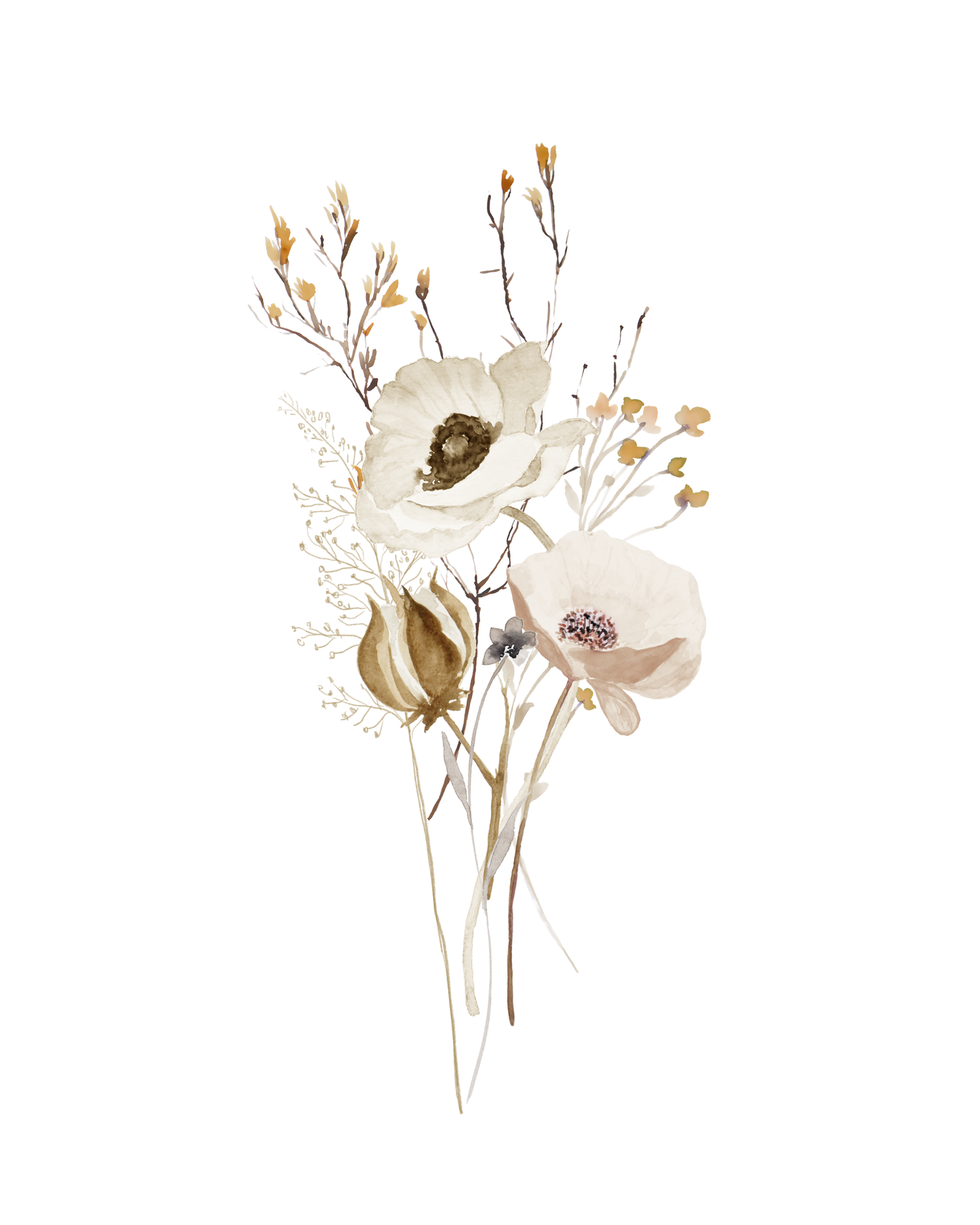 Vintage White Flowers