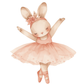 Pink Bunny Ballerinas Nursery Wall Art