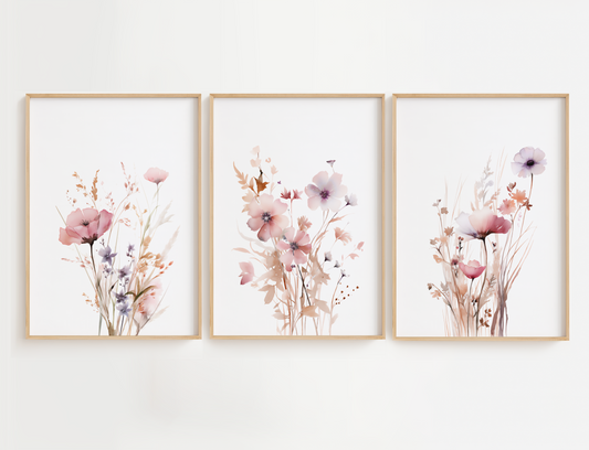 Watercolor Flower Combination Set