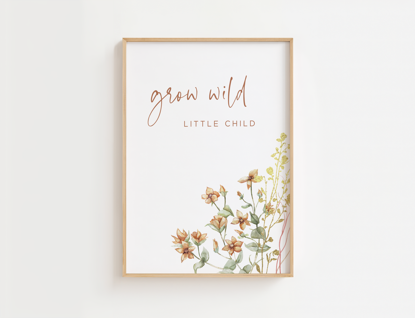 Grow Wild Little Child Wall Art