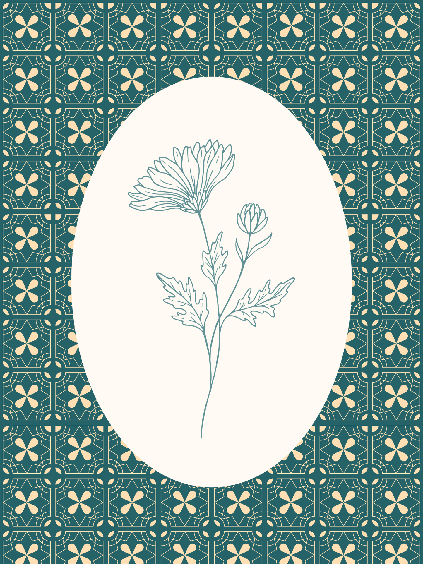 Vintage Floral Print Set of 3