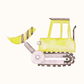 colorful construction trucks nursery print set
