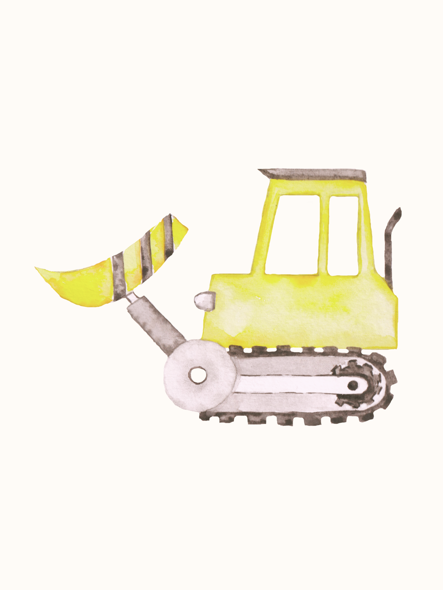 colorful construction trucks nursery print set