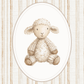 Nursery Animal Wall Art Set of 3, featuring a gentle goose and a cozy lamb in a charming cottagecore style. Designed with vintage-inspired details and warm neutral tones, these prints bring a peaceful, nostalgic feel to your baby’s space. Each illustration captures a sense of calm and simplicity, perfect for creating a soothing and inviting nursery atmosphere.