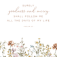 Psalm 23 with Neutral Flowers