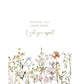 Christian nursery wall art for a girl with wildflowers