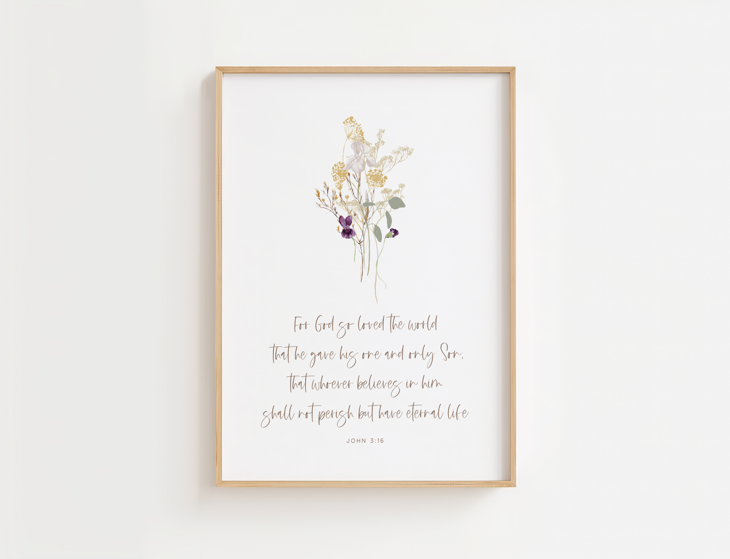 John 3:16 with Wildflowers