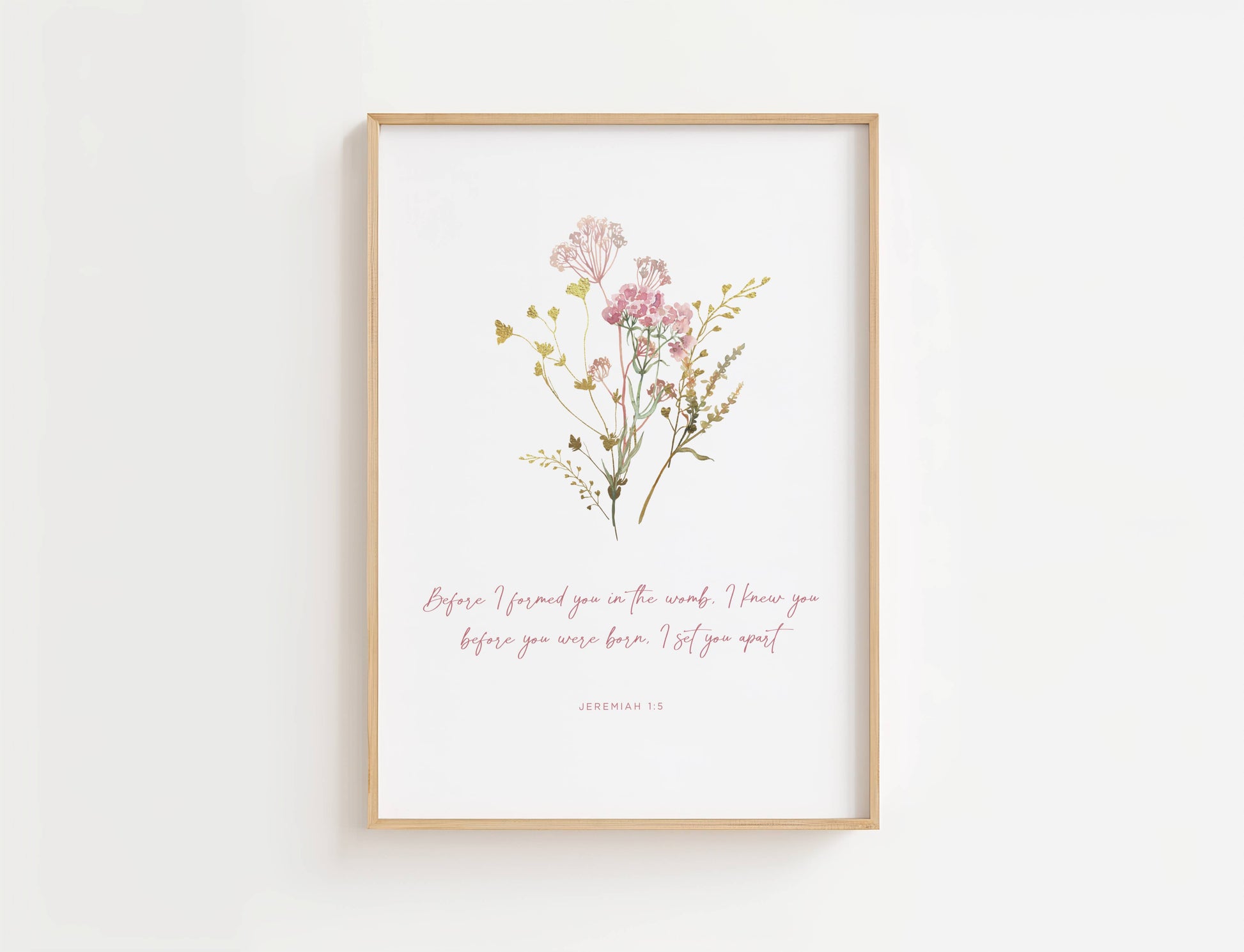 Jeremiah 1:5 Nursery Bible Verse Wall Art