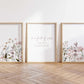 649 girl nursery wall art set of 3 with wildflowers