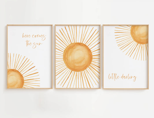 Nursery Wall Art Sunshine Set of 3
