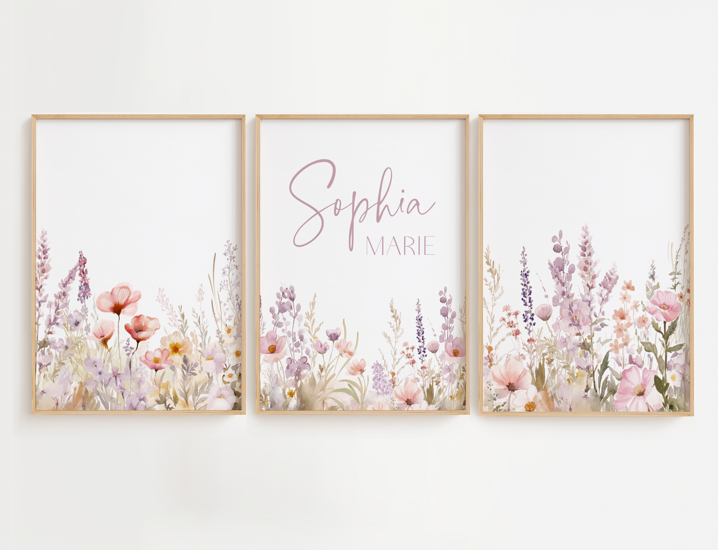 Lavender and Pink Flowers