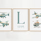 Airplane &amp; Helicopter Print Set
