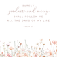 Floral design with inspirational quote and Bible verse on a white background