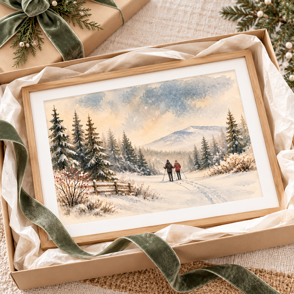Winter Landscape Wall Art | Vintage Snowy Forest Print – Good Prints ...