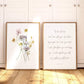 Isaiah 41:10 wall art with wildflowers in a wooden nursery set of 2