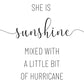 She is Sunshine mixed with a little bit of hurricane girl nursery wall art